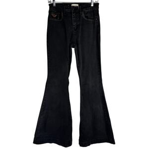 Shyanne Women’s Jeans Black Flared Denim Embellished size 30 Reg